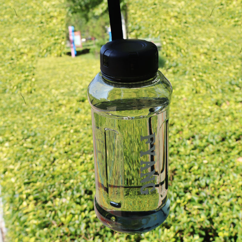 Free shipping water cup, high-temperature resistant tea brewing, outdoor sports, large-capacity plastic water bottle for boys, transparent space cup, portable details Picture