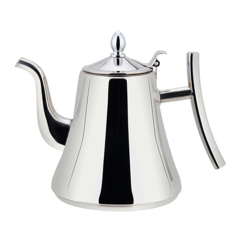 Wholesale of thickened stainless steel kash kettles, flower teapots with filters, universal kettles for hotels, restaurants and tea houses Item Picture