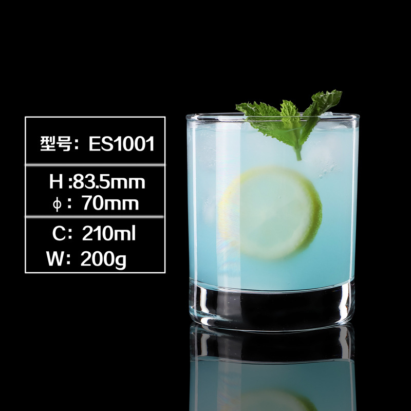 Green apple heat-resistant glass cups, water cups, straight cups, tea cups, juice cups, beer mugs, milk cups, Wei cups can be printed with logos Specification drawing