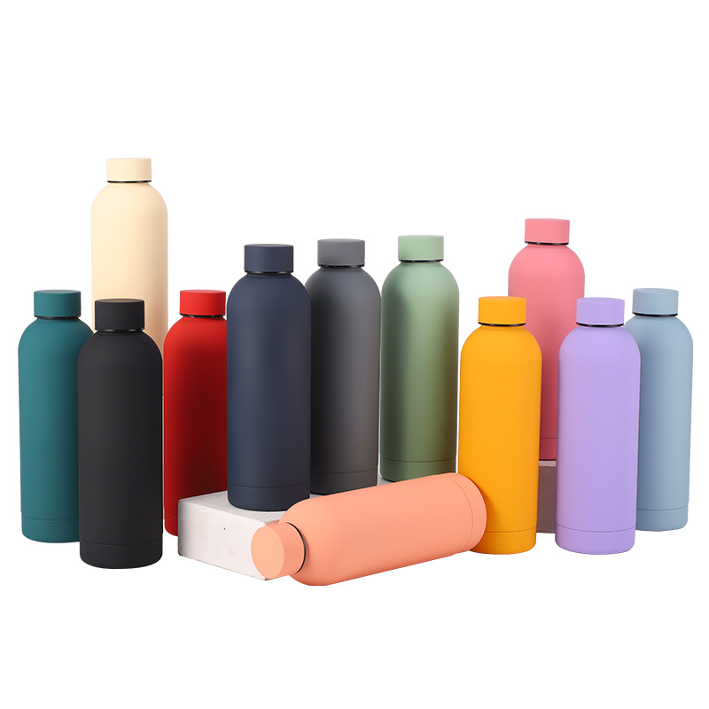 Cross-border in-stock American double-layer small-mouth bottle car export water cup, 304 stainless steel vacuum sports insulated water cup full figure