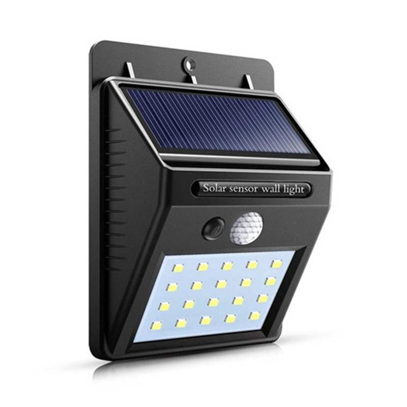 20 LED solar wall lamps, human-sensing courtyard small wall lamps, factory direct sales, one-piece consignment Item Picture