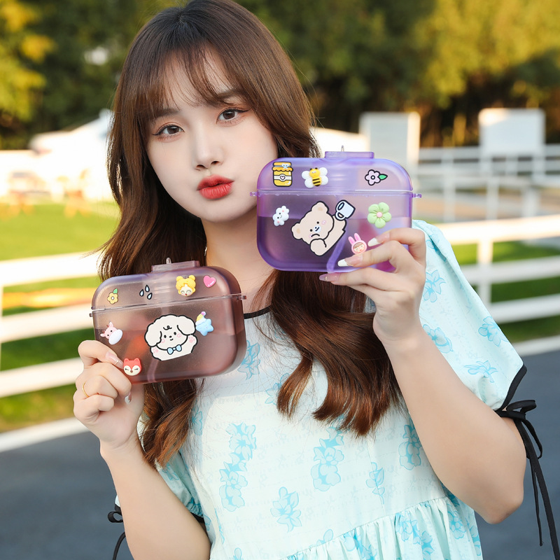 Yafiqi Factory direct sales of new European and American standard creative cartoon bags, cups, portable straps, plastic spout water cups details Picture