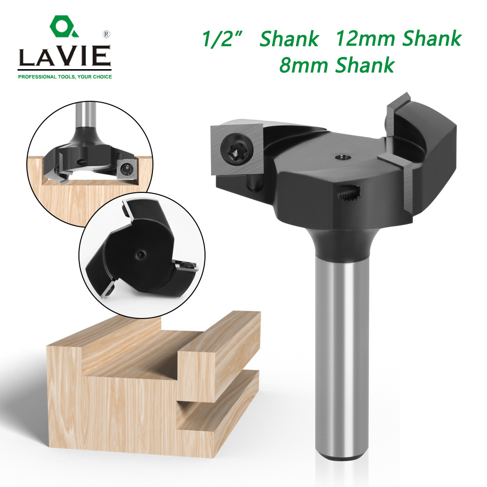 1/2 handle three-edge T-shaped knife, slot knife, slotting knife, woodworking milling cutter, slotting milling cutter, T-shaped tenon knife, woodworking milling cutter full figure