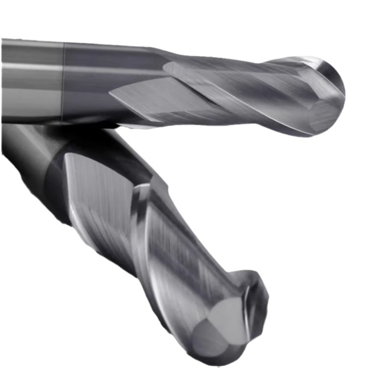 The manufacturer has 65-degree ball-end type steel cutters and milling cutters in stock, mainly made of steel and aluminum alloy, with black coating for wholesale details Picture