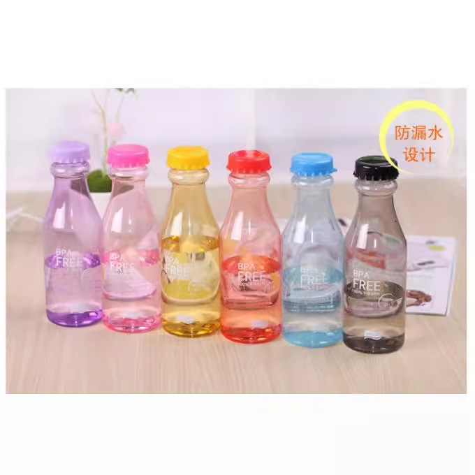 Soda water bottle, plastic cup, transparent frosted, portable, anti-drop, sealed, strappy, milk tea cup, water cup, high appearance level gift for girls Application Scenario