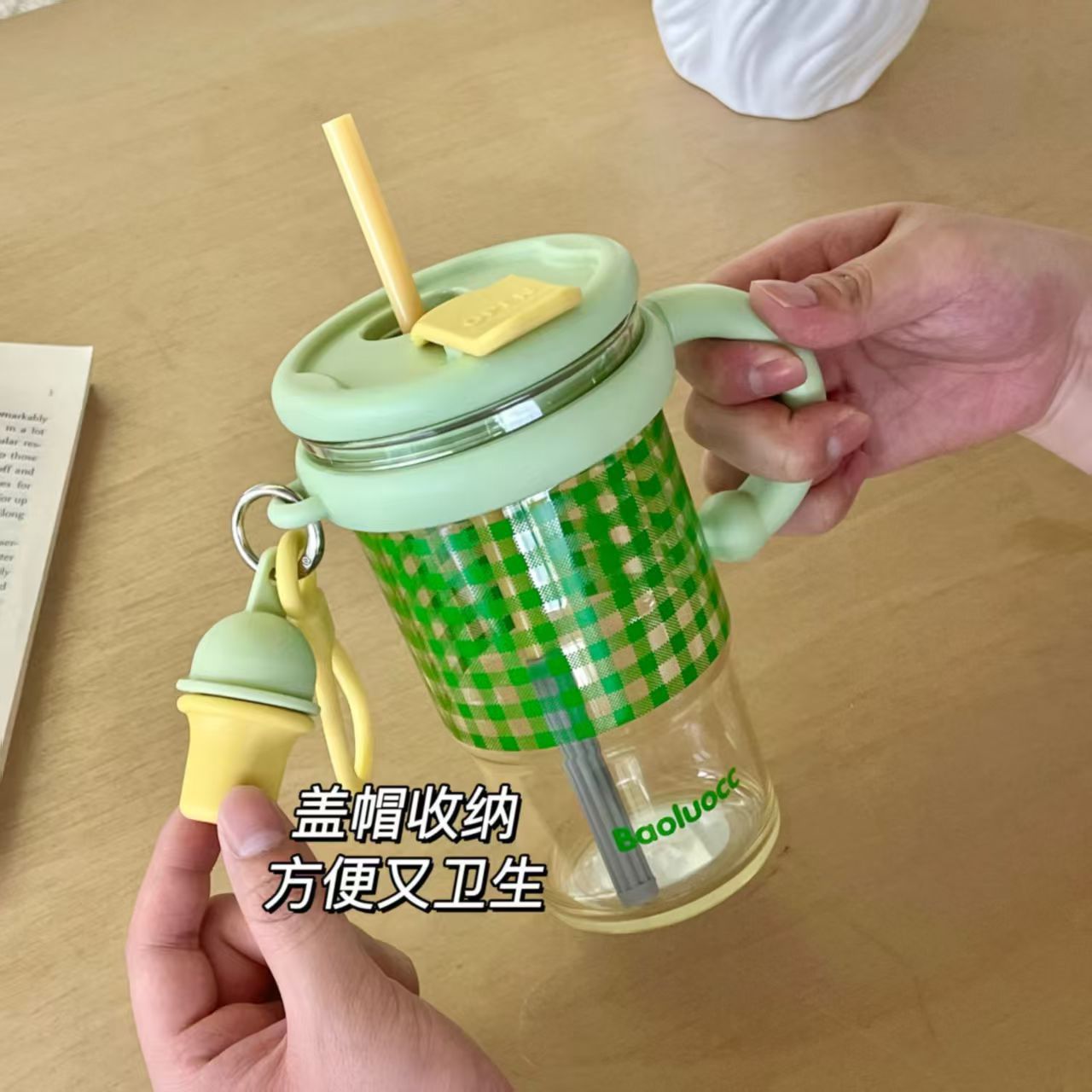 Summer water cup for girls, high appearance level 2025, large-capacity new model, cute and portable summer student straw, easy to use details Picture