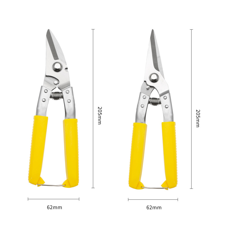 Iron sheet scissors, garden scissors tools, industrial-grade American multi-purpose strong stainless steel scissors, garden fruit-picking scissors Item Picture