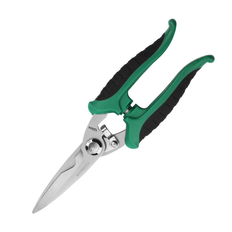 Tuosen Hardware Tools' multi-functional electronic shears, pruning shears, decoration wire trough shears, iron sheet shears, electrical and electronic shears Item Picture