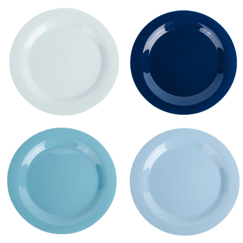 Cross-border Amazon plastic pp material 19CM round plates, household durable dinner plates, 26CM plates, snack plates, cross-border wholesale Item Picture