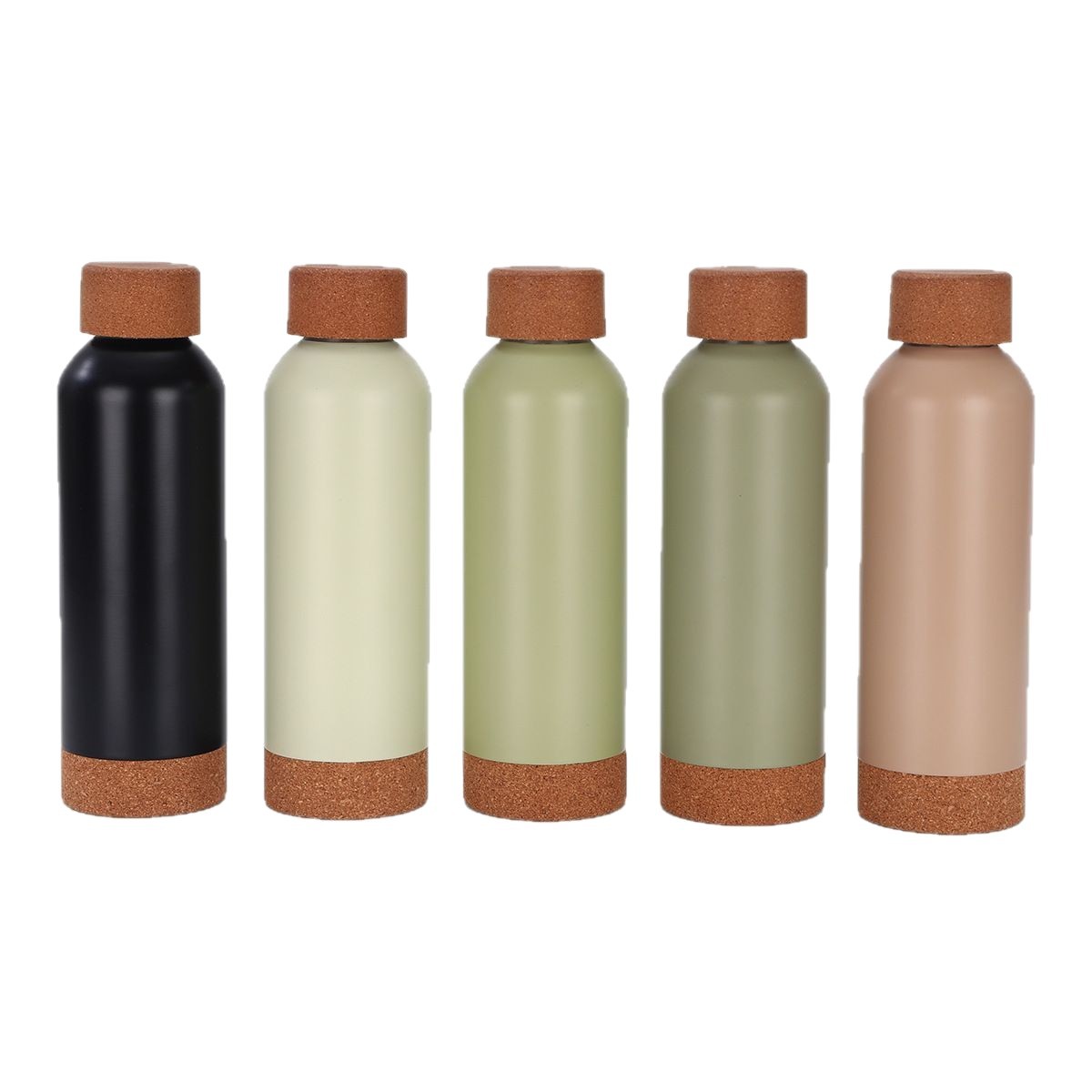 European and American style cork bottom small-mouth sports bottle, cork cap small-mouth sports water bottle, double-layer stainless steel insulated cup Item Picture