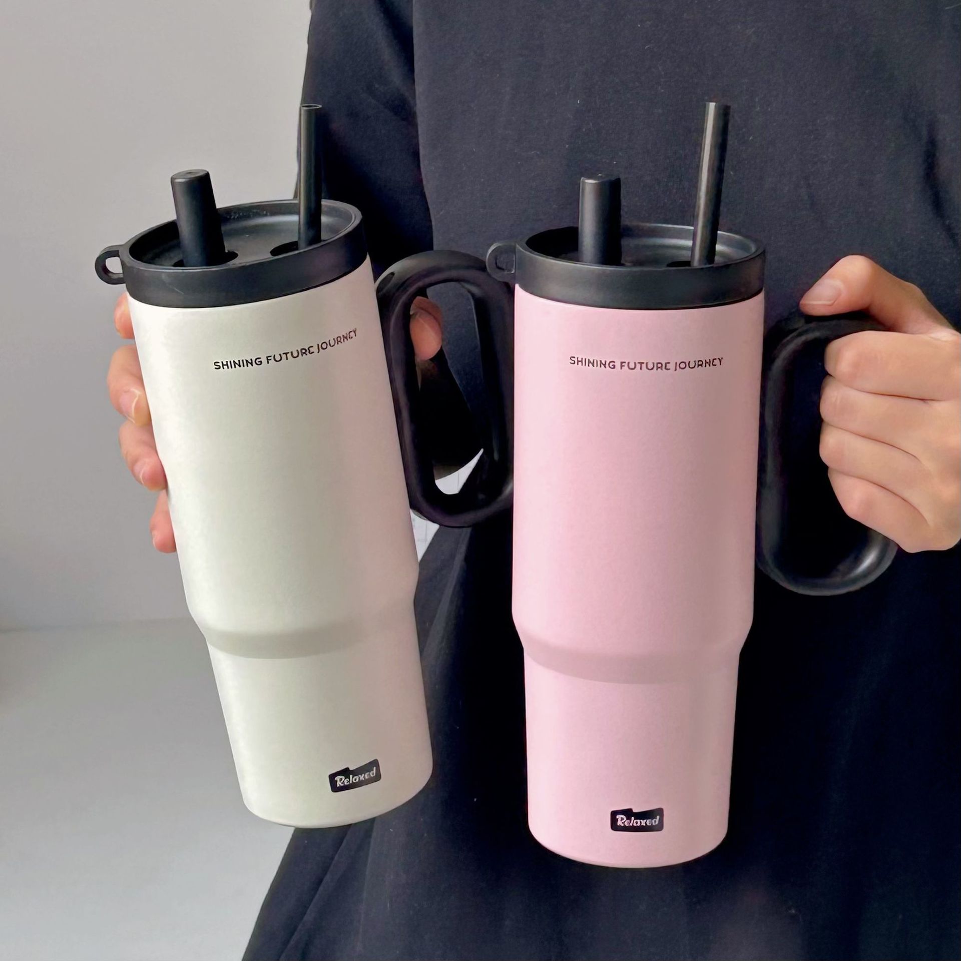 New stainless steel portable insulated cup, large-capacity water cup, ins women's high school appearance level straw, 316 ice cup details Picture
