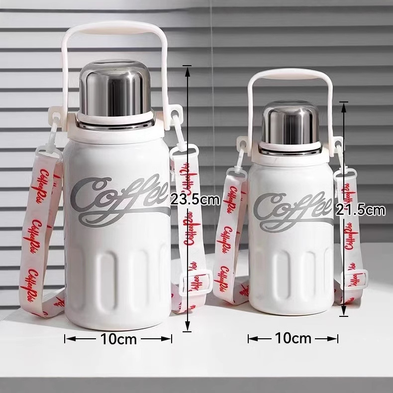 316 stainless steel insulated flask, large-capacity Coca-Cola carrier handle flask, portable outdoor internet-famous insulated cup details Picture
