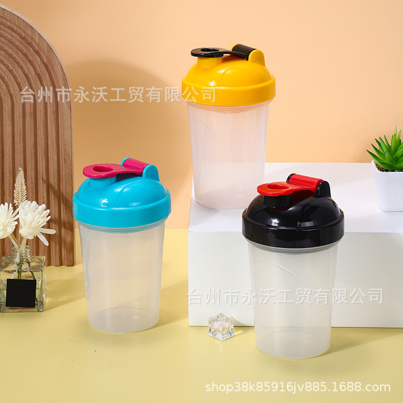 400ml shaker cup with LOGO printed on both sides, fitness and sports plastic water cup, protein powder milkshake cup, outdoor water cup full figure