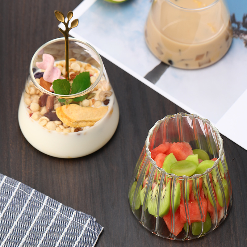 Whisky beer mug, popular breakfast milk cup, Instagram creative Mount Fuji ice cream cup, glass cup Specification drawing