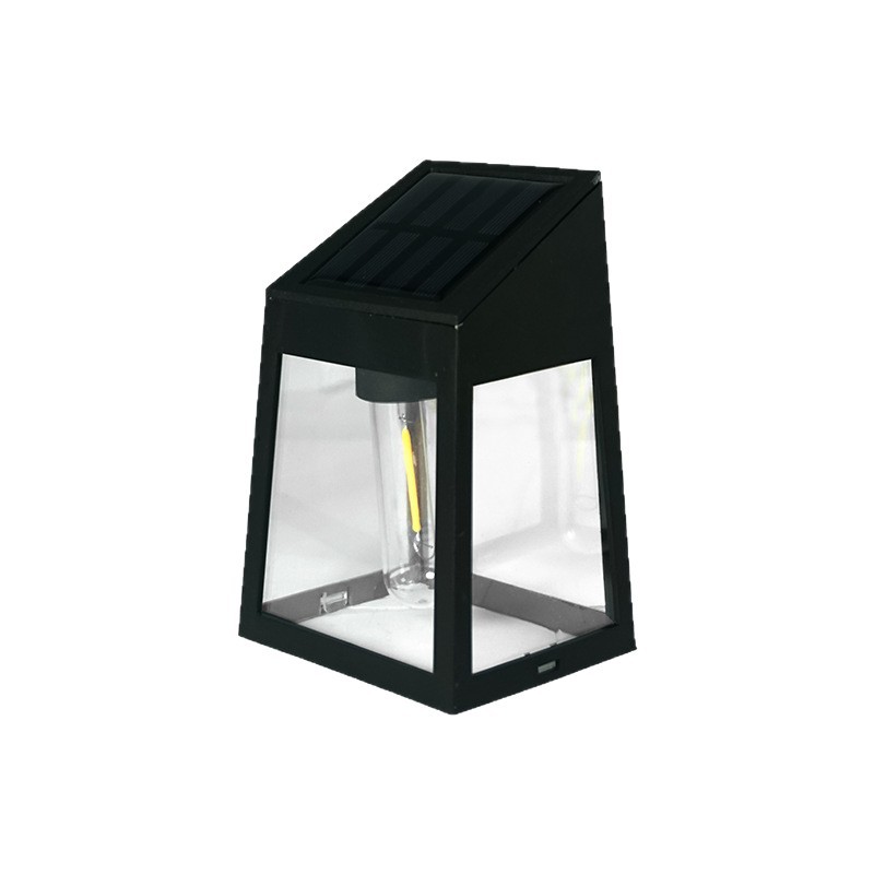 Solar-powered outdoor wall lamp, human-sensing three-mode tungsten filament wall lamp, garden villa courtyard night light, rainproof Item Picture