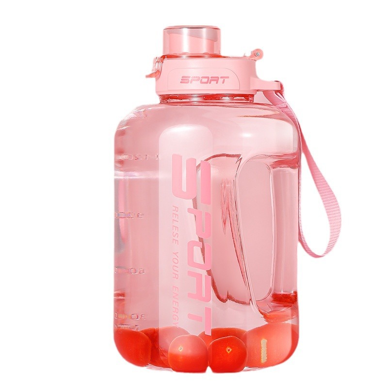 Summer popular large-capacity sports water bottle for men and women, outdoor fitness, ton bucket, high-temperature resistant portable straw water Item Picture