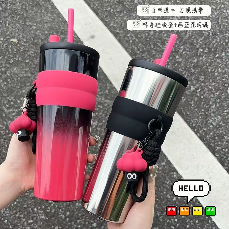 New gradient 316 stainless steel insulated cup, high appearance level, outdoor portable sports insulated pot, car ice king water full figure