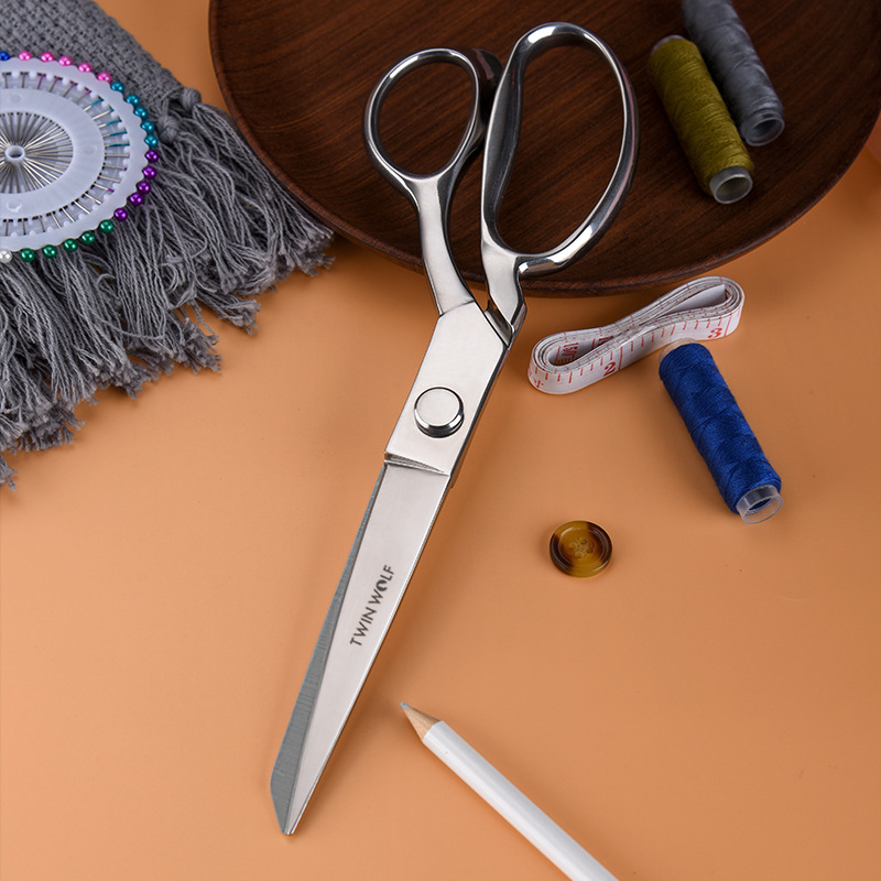 All-steel tailor scissors, 10-inch large scissors, fabric cutting scissors, clothing scissors, left and right hand sewing scissors, cross-border supplier details Picture
