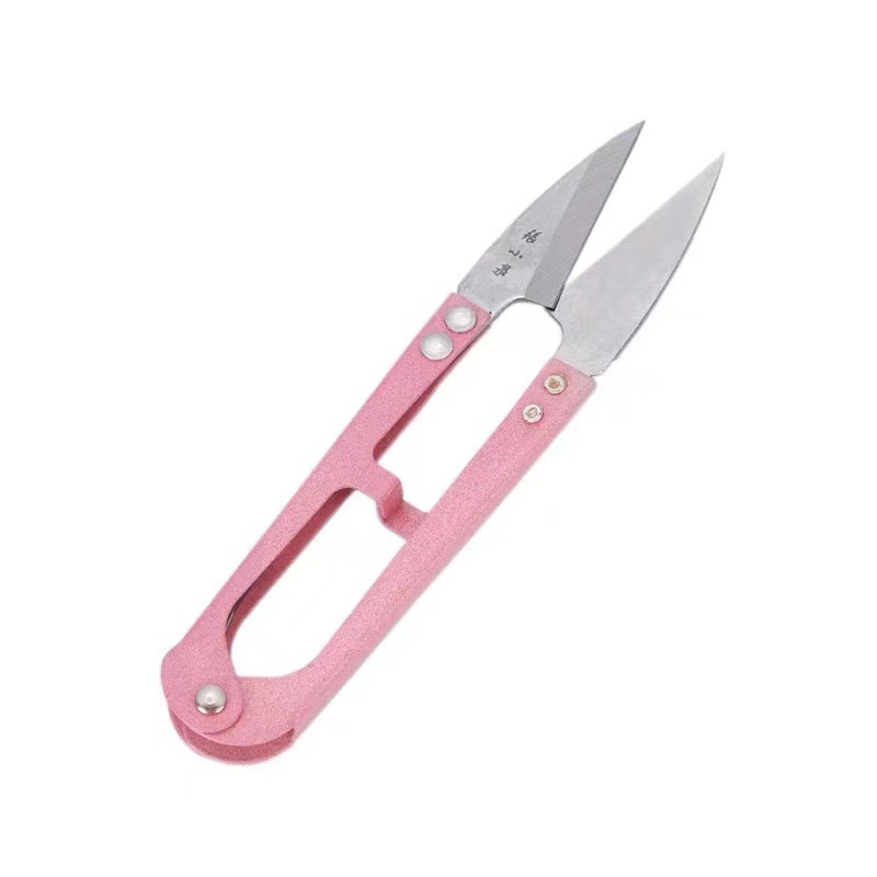 Zhang Xiaquan's small scissors, with sharp thread ends, are suitable for cross-stitch cutting and sewing in garment factories. They are small U-shaped carbon steel spring yarn shears Item Picture
