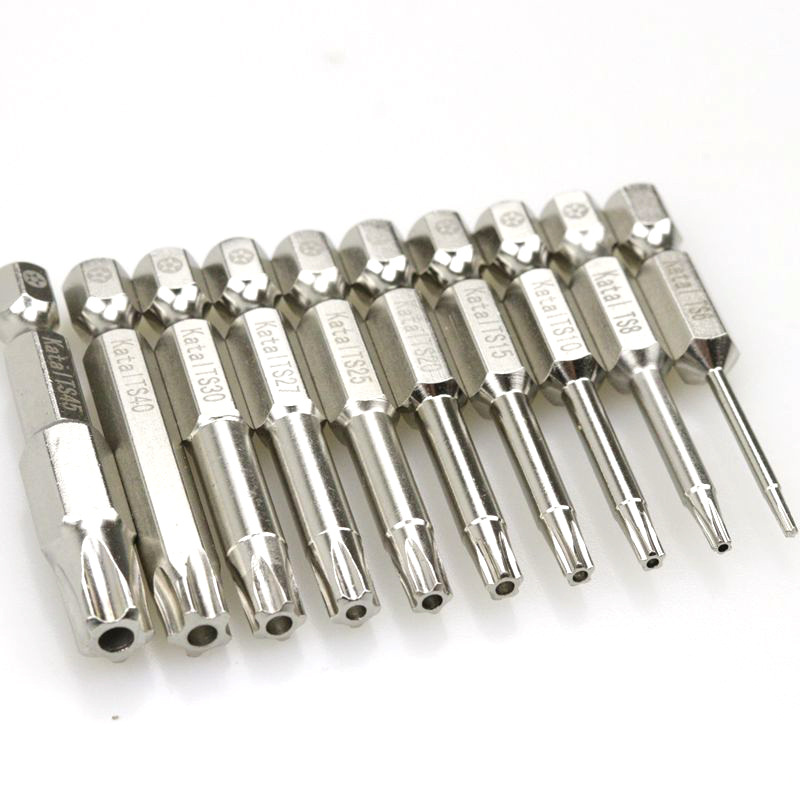 Irregular-shaped screwdriver, five-star screwdriver bit, magnetic electric screwdriver bit, air screwdriver nozzle, multi-functional 1/4 five-pointed star, 50L details Picture