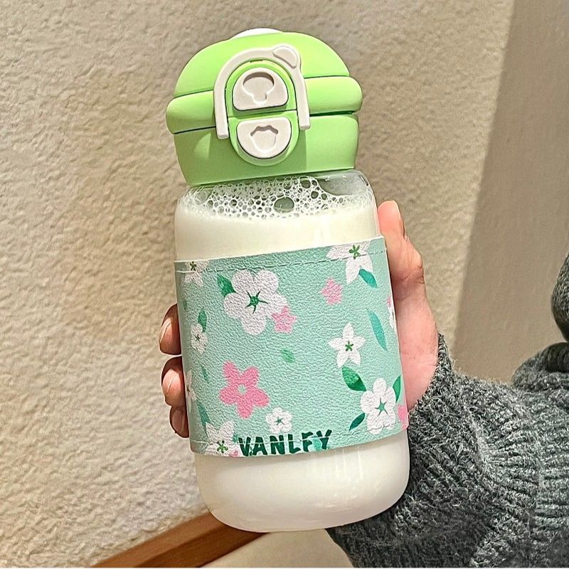 ins Cute milk Cup, portable straw cup for work, high appearance level, new 2025 double-drinking plastic cup for girls and students Application Scenario