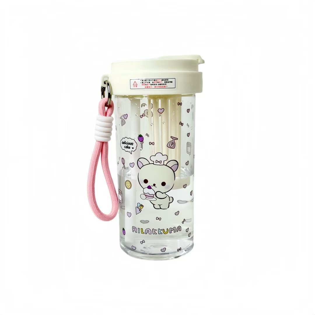 High-temperature resistant, shockproof, simple and sporty water cup, ins high appearance level water cup, cheap with hand-held tea stronomer straw cup Item Picture