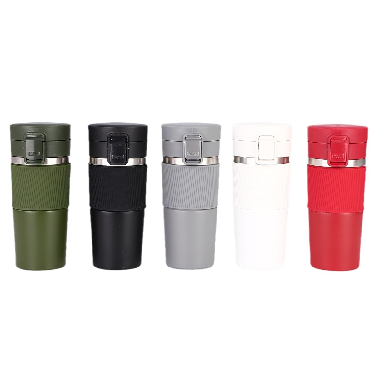 Office simple American-style stainless steel insulated cup, outdoor portable cup, double-layer thickened vacuum insulated car cup Item Picture