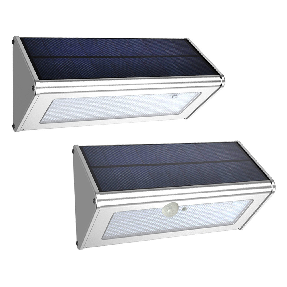 Solar lamps, outdoor garden lighting fixtures, LED sensor lights, aluminum alloy shells, 4-mode high-brightness, high-quality wall lamps full figure