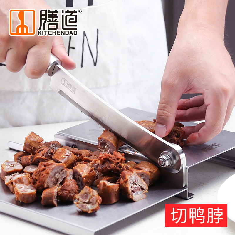 Air-dried beef jerky, guillotine knife, dried bamboo shoots, small cutting knife, chicken feet, duck necks, and Chinese herbal medicine slicing knife, manual details Picture