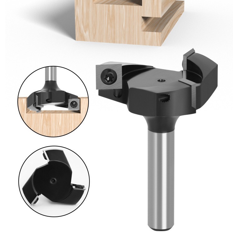 1/2 handle three-edge T-shaped knife, slot knife, slotting knife, woodworking milling cutter, slotting milling cutter, T-shaped tenon knife, woodworking milling cutter Specification drawing