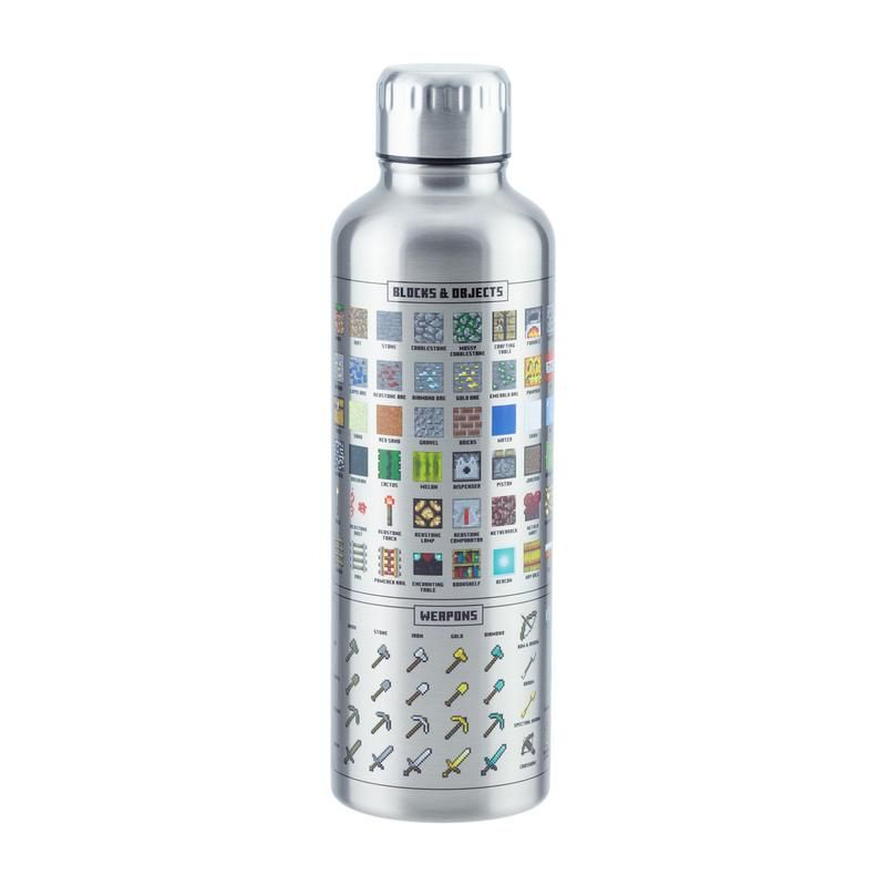 Minecraft game icon stainless steel insulated water bottle for children and students, anti-scald and heat-insulating sports travel cups full figure