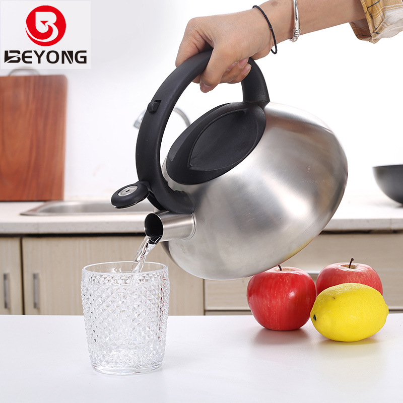 Biyou stainless Steel Sound kettle, European-style coffee and tea brewing sound kettle, cross-border classic thickened details Picture