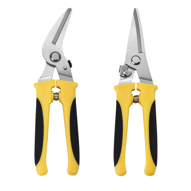 Wholesale of industrial-grade iron mesh gold-plated aviation shears, cutters, manual straight head stainless steel iron shears Item Picture