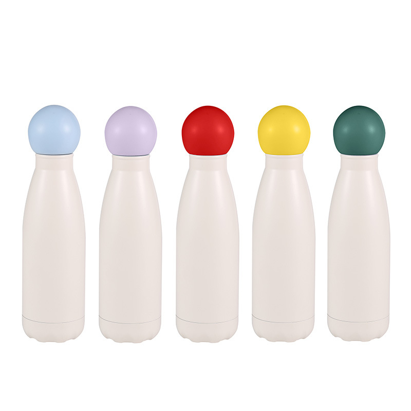Creative bowling cups, stainless steel cola bottles, insulated cups, student and children's outdoor sports water cups, convenient water bottles Item Picture