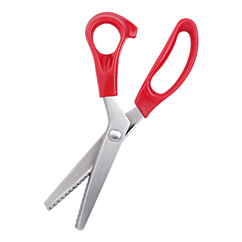 Tooth cloth scissors, stainless steel triangular tooth, 5MM lace scissors, tailor fabric scissors, DIY clothing scissors, serrated scissors Item Picture