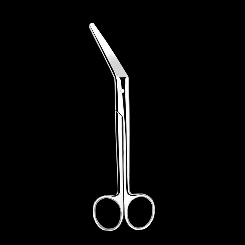 Stainless steel medical perineal scissors, side cutting scissors, umbilical cord scissors, gynecological surgery scissors, surgical instruments, perineal scissors 180MM Specification drawing