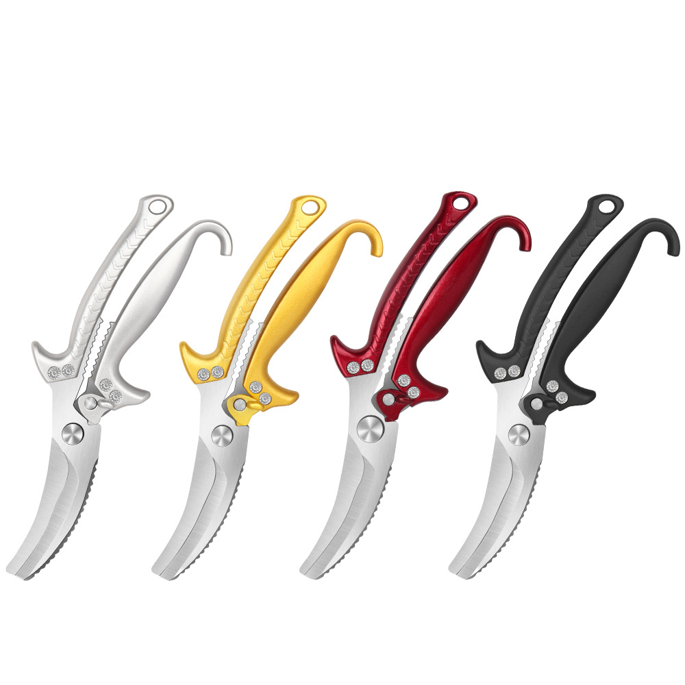Lin Taizuo kitchen Scissors Special bone-cutting stainless steel multi-functional scissors, household Japanese SK5 powerful chicken bone scissors Application Scenario