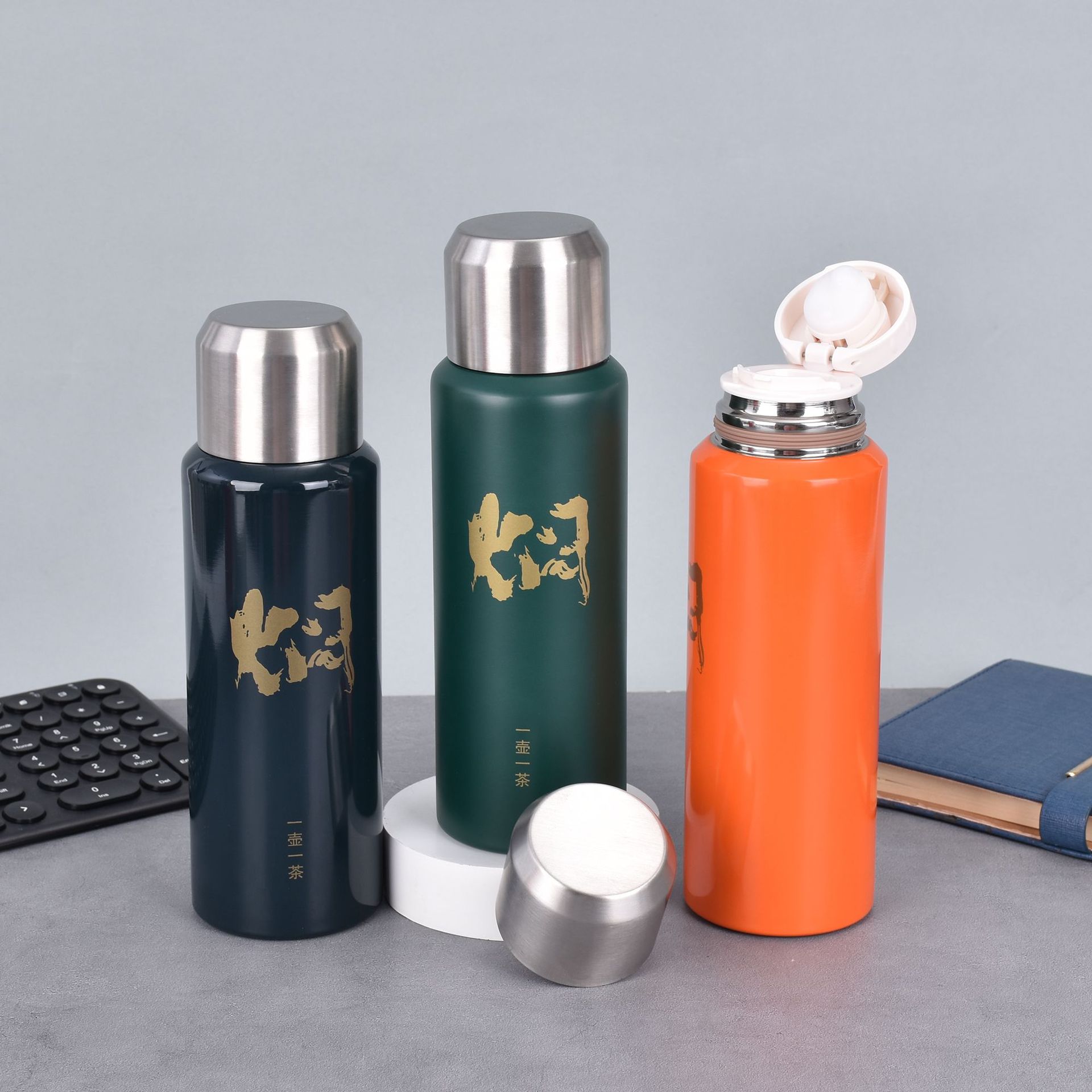Customized stainless steel insulated stewed tea cups, portable stewed tea cups, old white tea insulated stewed kettles, wholesale of direct drinking water cups Specification drawing