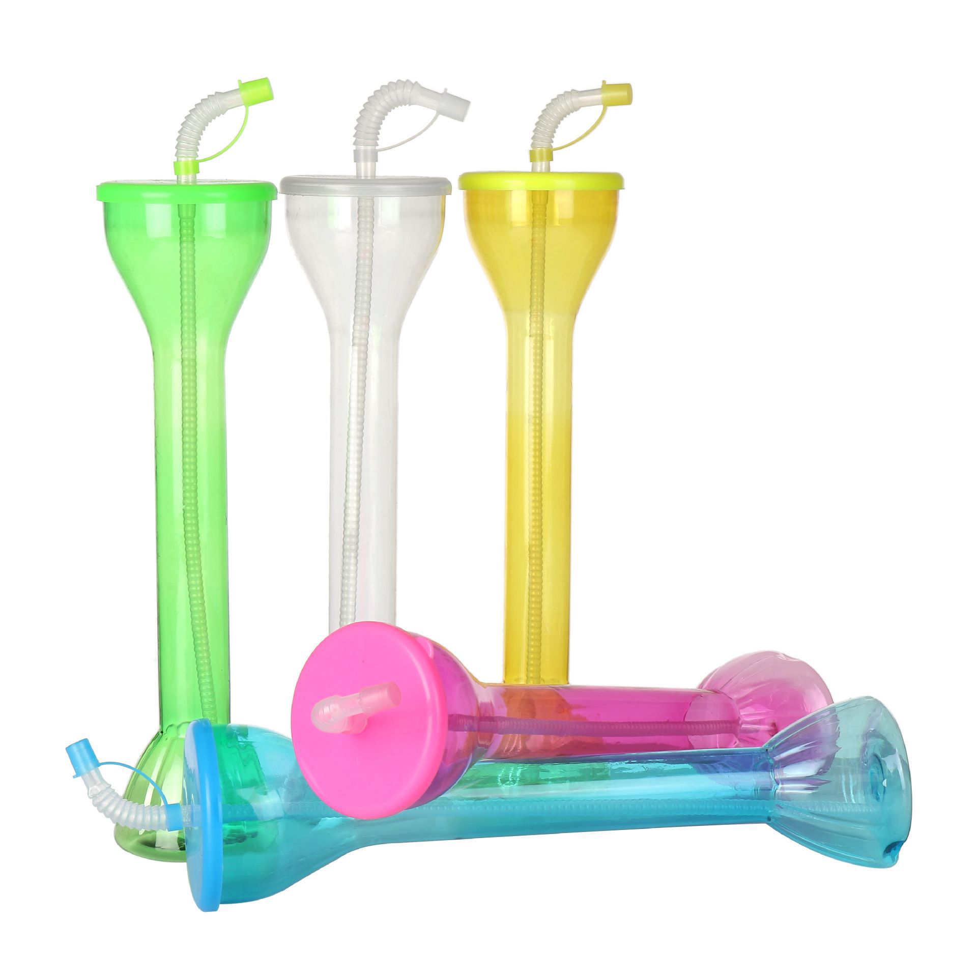 Amazon's new minimalist design large dumbbell straw cup, PET plastic water cup, juice drink cup Application Scenario