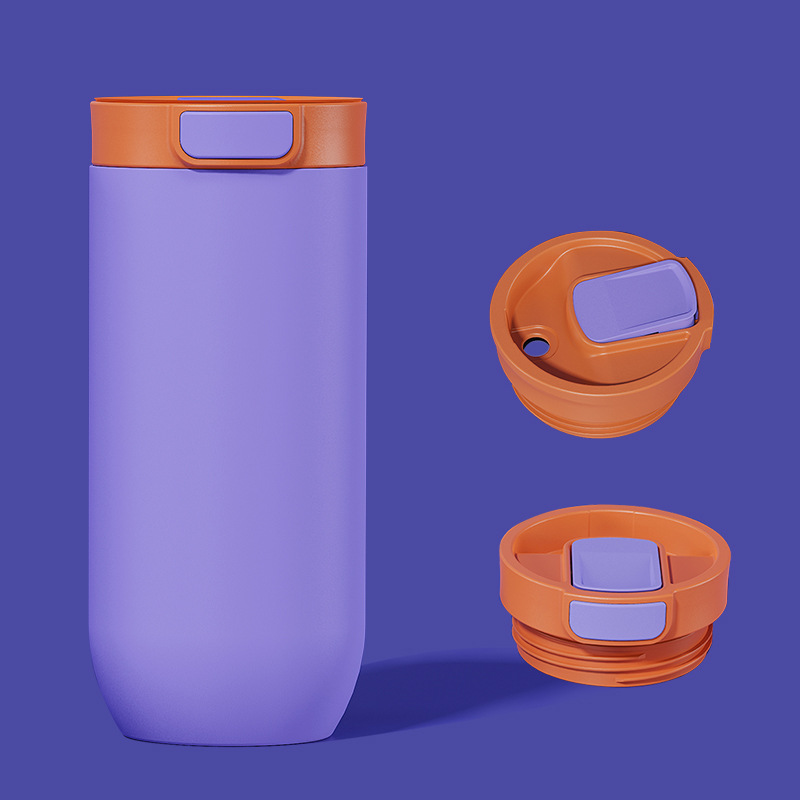 New cross-border best-selling private mold products: one-handed operation button coffee cup, 304 stainless steel water cup, unique mold Application Scenario