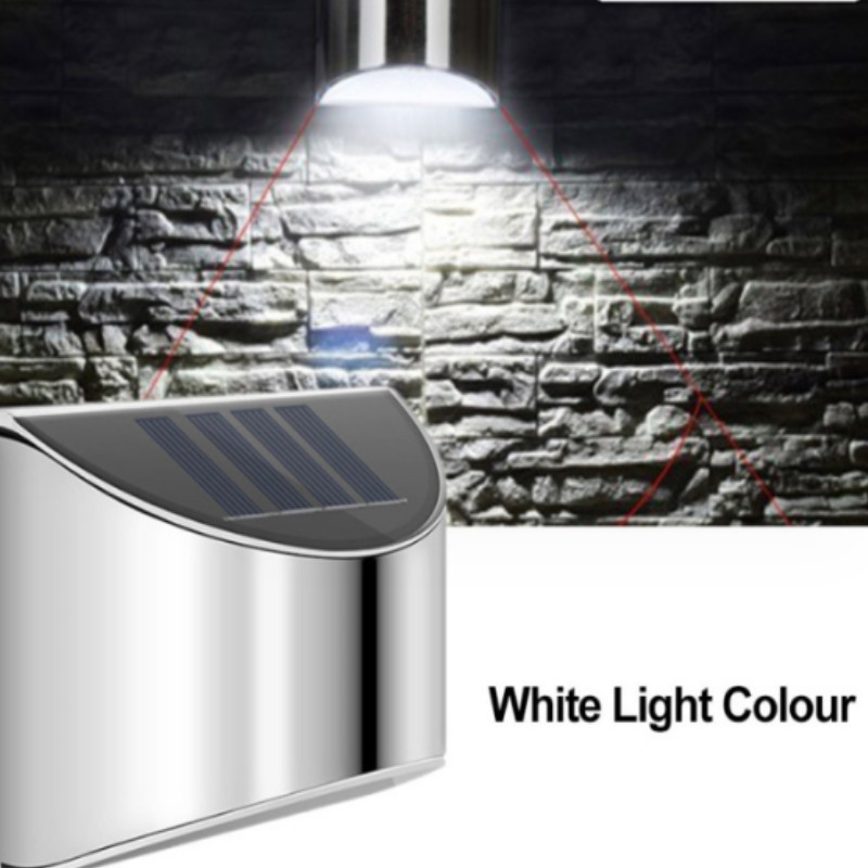 Cross-border solar lights, courtyard stainless steel doorplate lights, garden lighting, staircase lights, fence sensor wall lights, fence lights Item Picture