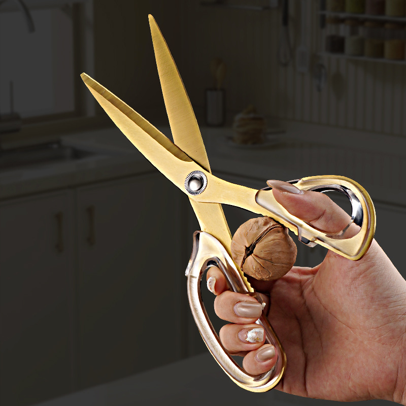 Acrylic baby food, strong chicken bone scissors, bone-specific scissors, multi-functional stainless steel kitchen scissors, household meat scissors Specification drawing