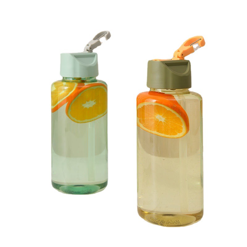 Large-capacity straw water cup for girls, high appearance level in summer, plastic sports and fitness lock buckle, outdoor portable direct drinking water pot Item Picture
