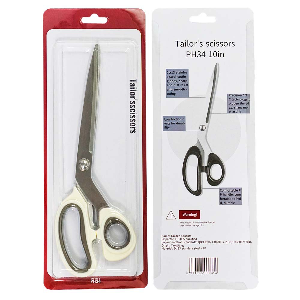 Tailor-specific scissors, household stainless steel hand sewing large scissors, thickened straight head 10-inch fabric cutting scissors wholesale Application Scenario