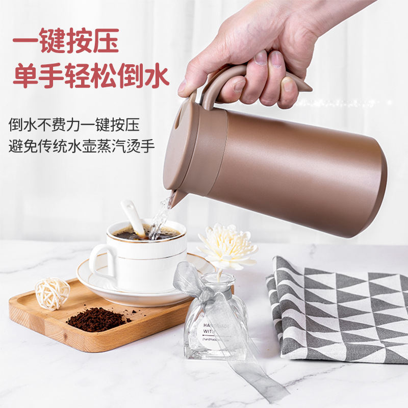 800ML large-capacity insulated kettle, household solid-color 304 stainless steel boiling water kettle, portable warm water kettle for student dormitories details Picture