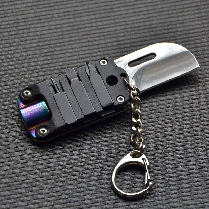 Multi-functional mini knife with screwdriver, folding knife, stainless steel dog brand knife, military brand knife, outdoor EDC small tools details Picture