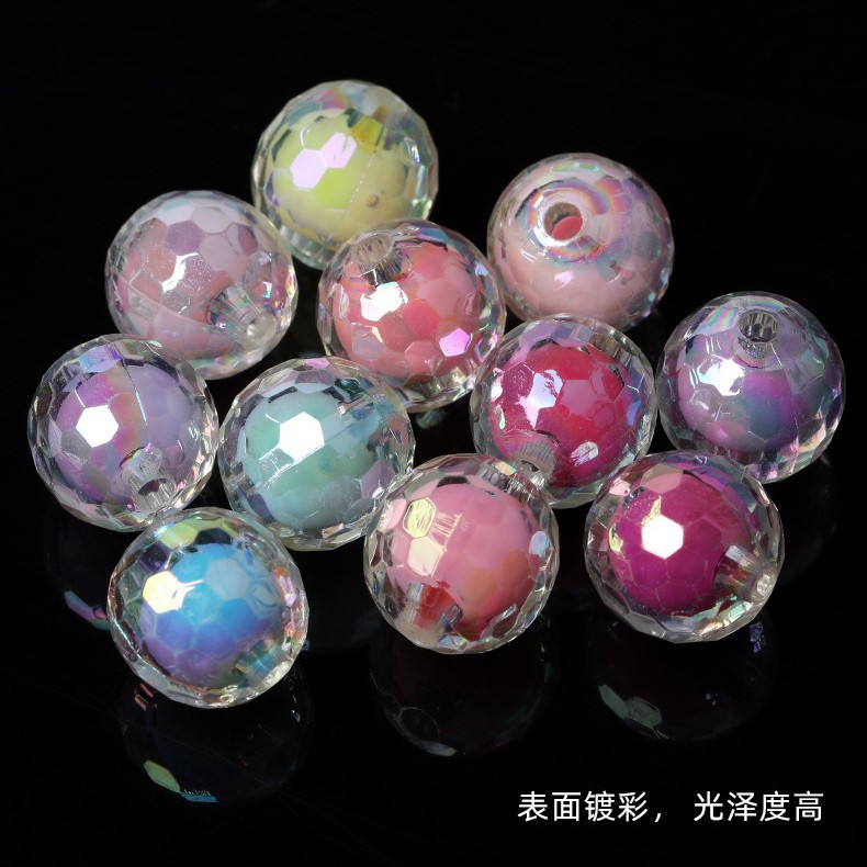 Candy-colored Earth beads diy accessory handicrafts, loose beads, medium beads, straight hole string beads bracelet materials details Picture