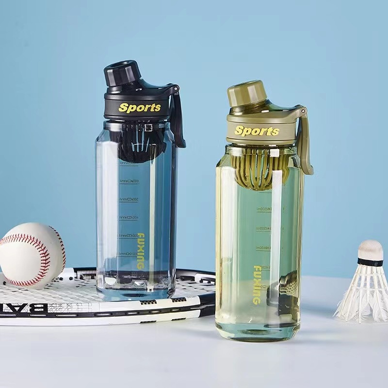 Adult student water cup, suitable for adult pregnant women, simple outdoor sports rope, straw, high-temperature resistant plastic cup, sealed details Picture