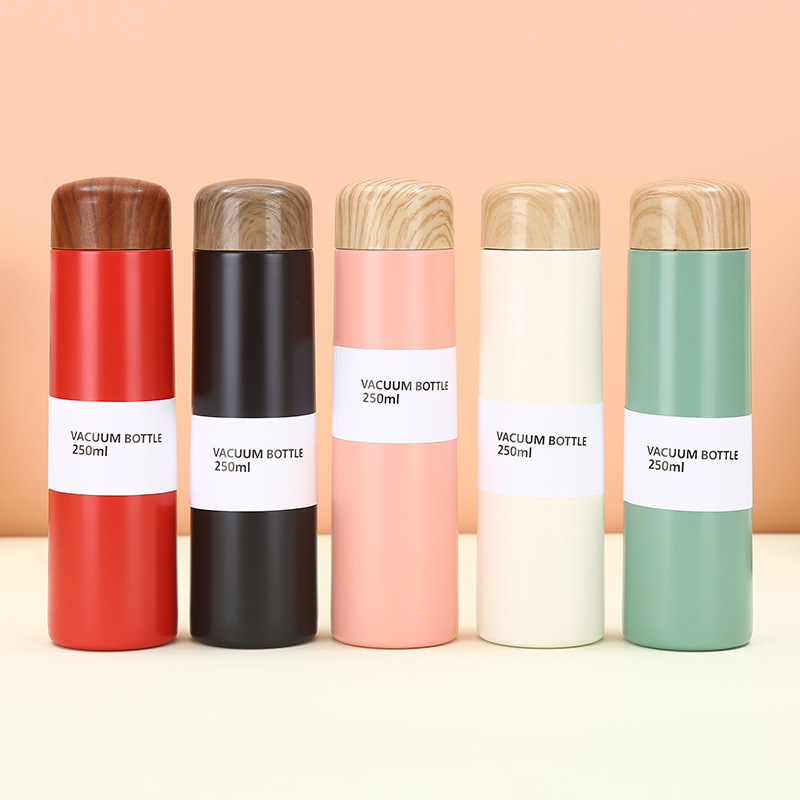 Hot-selling 304 stainless steel insulated cup with wood grain lid, outdoor portable small pocket cup, souvenir and casual cup Specification drawing