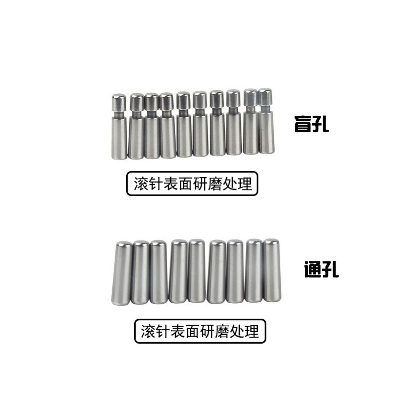 Needle roller through hole blind hole rolling knife accessories, ball high-hardness rolling, polishing and brightening, metal inner hole mirror-like effect Item Picture